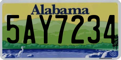 AL license plate 5AY7234