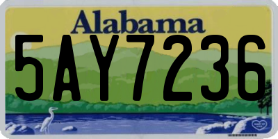 AL license plate 5AY7236