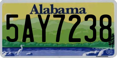 AL license plate 5AY7238