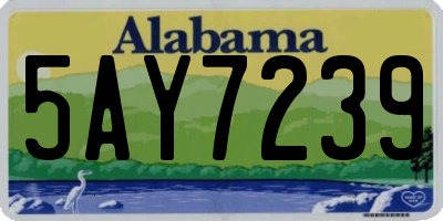 AL license plate 5AY7239
