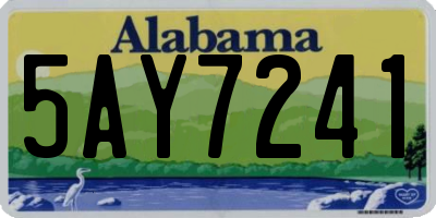 AL license plate 5AY7241
