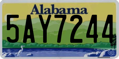 AL license plate 5AY7244