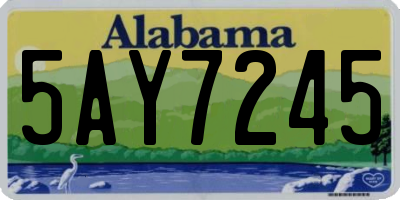 AL license plate 5AY7245