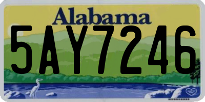 AL license plate 5AY7246