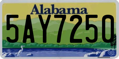 AL license plate 5AY7250