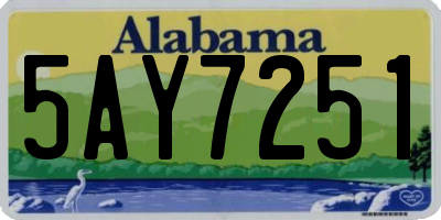 AL license plate 5AY7251
