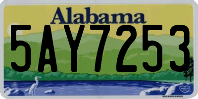 AL license plate 5AY7253