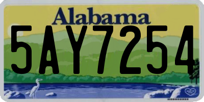 AL license plate 5AY7254