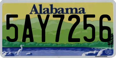 AL license plate 5AY7256