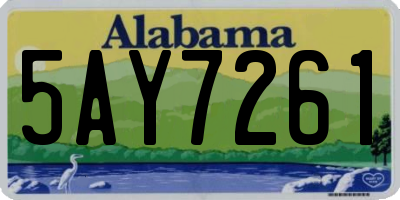 AL license plate 5AY7261
