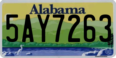 AL license plate 5AY7263