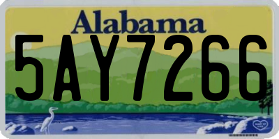 AL license plate 5AY7266