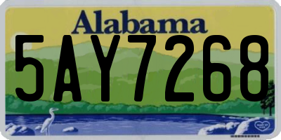 AL license plate 5AY7268