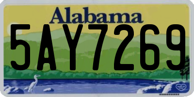 AL license plate 5AY7269