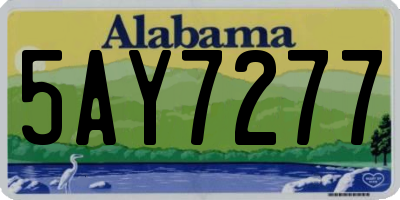 AL license plate 5AY7277