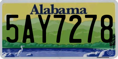 AL license plate 5AY7278