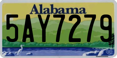 AL license plate 5AY7279
