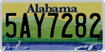 AL license plate 5AY7282