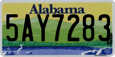 AL license plate 5AY7283