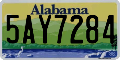 AL license plate 5AY7284