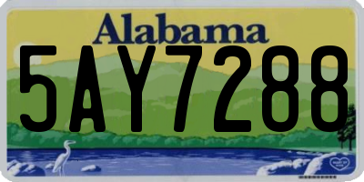 AL license plate 5AY7288