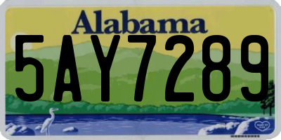 AL license plate 5AY7289
