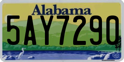 AL license plate 5AY7290