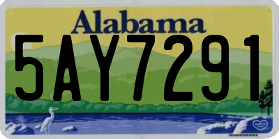 AL license plate 5AY7291