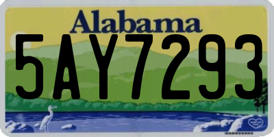 AL license plate 5AY7293