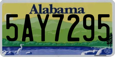 AL license plate 5AY7295
