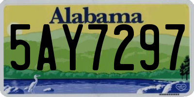 AL license plate 5AY7297