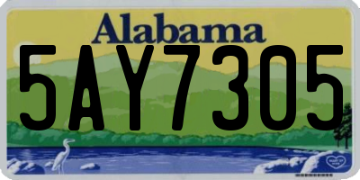 AL license plate 5AY7305