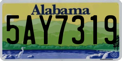 AL license plate 5AY7319