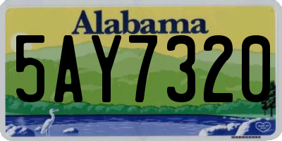 AL license plate 5AY7320