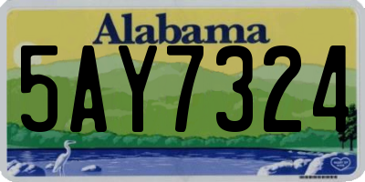 AL license plate 5AY7324