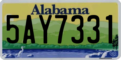 AL license plate 5AY7331