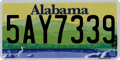 AL license plate 5AY7339