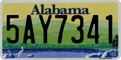 AL license plate 5AY7341