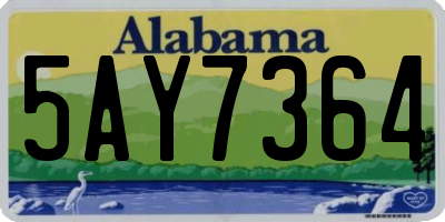AL license plate 5AY7364