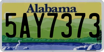 AL license plate 5AY7373