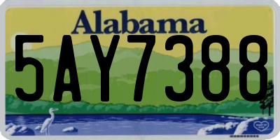 AL license plate 5AY7388