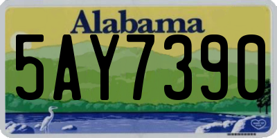 AL license plate 5AY7390
