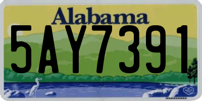 AL license plate 5AY7391