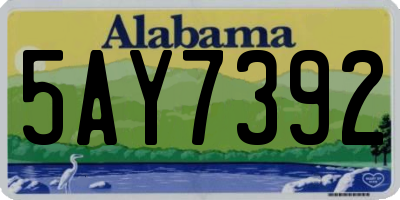 AL license plate 5AY7392