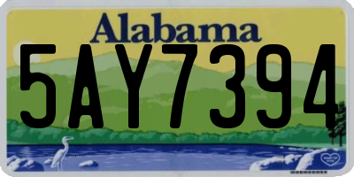 AL license plate 5AY7394
