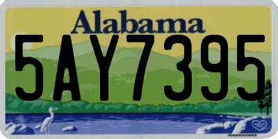 AL license plate 5AY7395