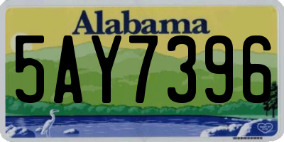 AL license plate 5AY7396