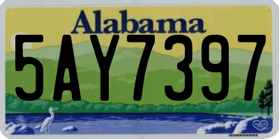 AL license plate 5AY7397