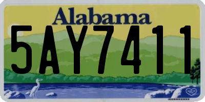 AL license plate 5AY7411
