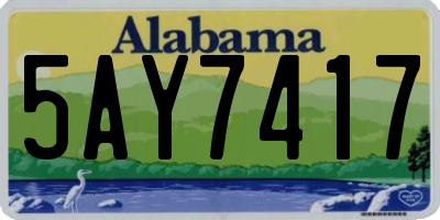 AL license plate 5AY7417